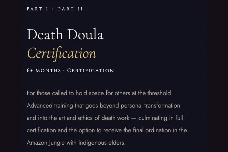 Formación de Doula de la Muerte con Certificación (en línea)